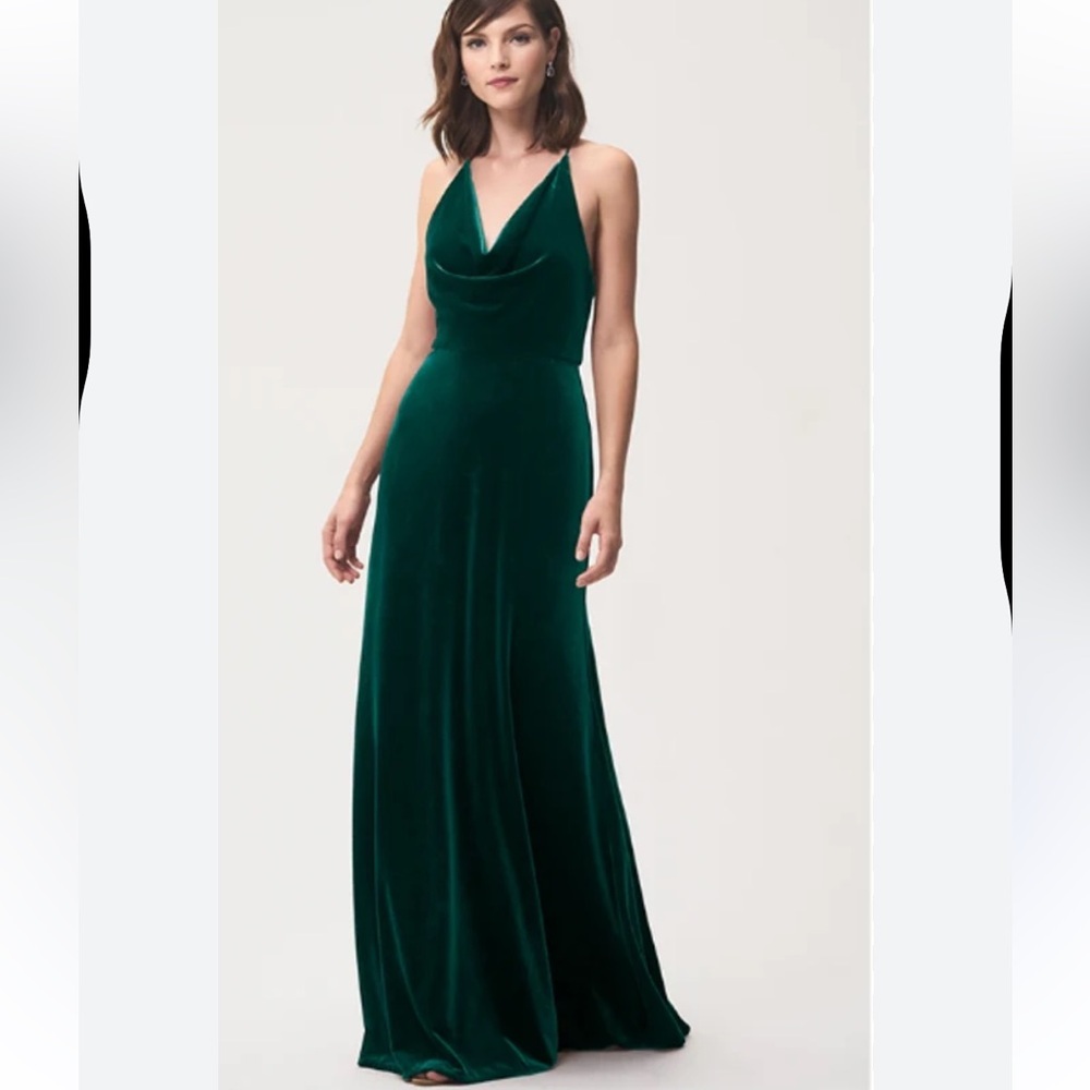 BLDN Jenny Yoo Collection Emerald Velvet Dress